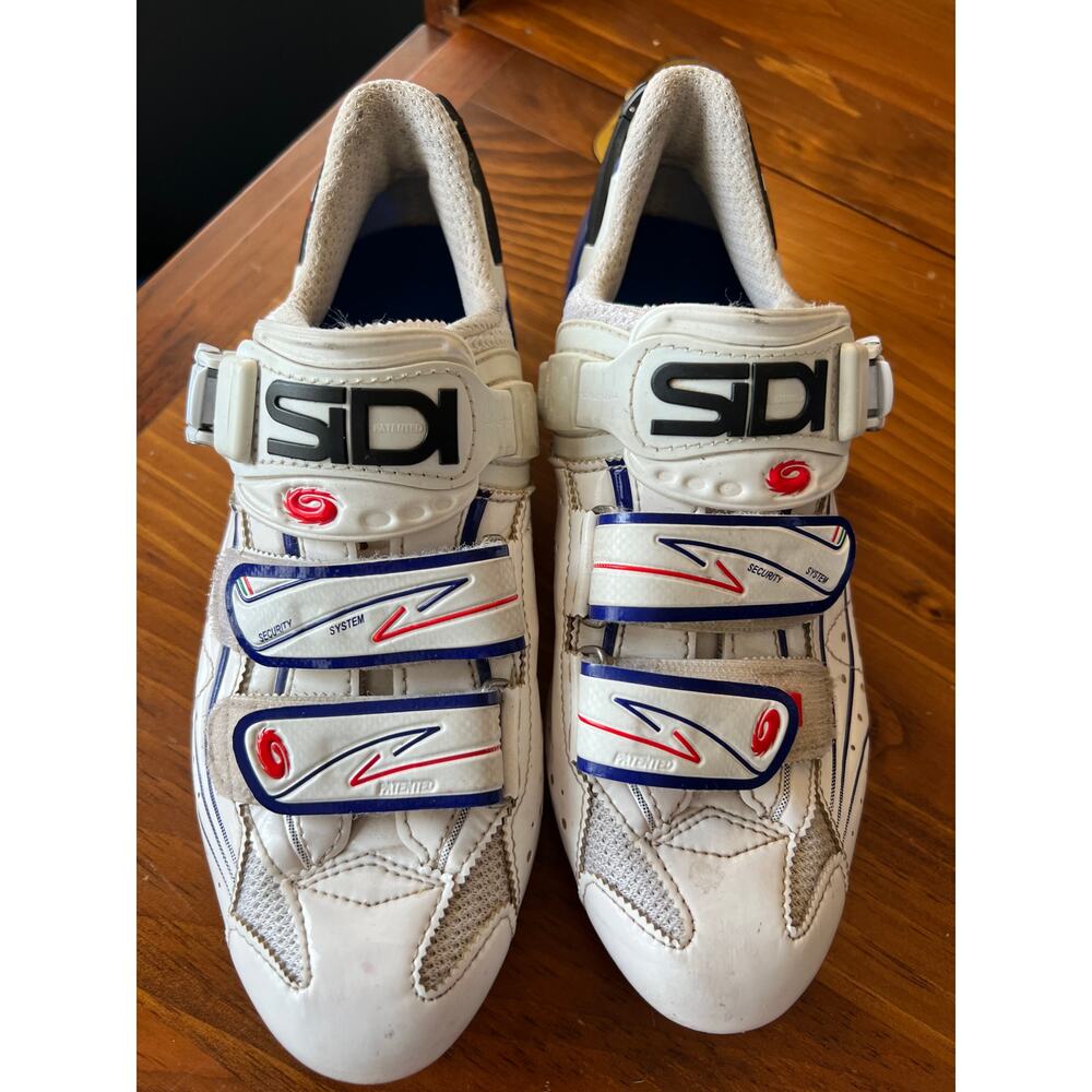 Sidi Genius 6.6 Carbon Lite Road Cycling Shoes White Size‎ 38.5 Italy Clipless